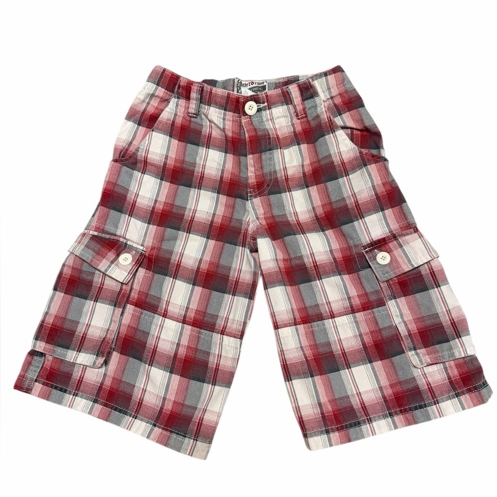 Youth Overdrive Clothing Plaid Cargo Shorts 14